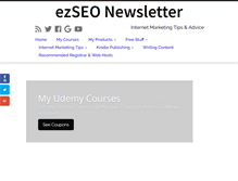 Tablet Screenshot of ezseonews.com